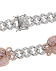 kylie jenner butterfly travis scott cuban links chain anklet bracelet diamond rich girls shopgld