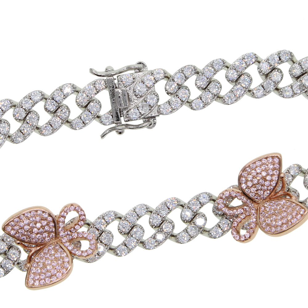 kylie jenner butterfly travis scott cuban links chain anklet bracelet diamond rich girls shopgld