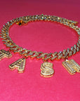 miami cuban links baguette custom a-z letter shopgld ifandco hip hop jewelery bracelet