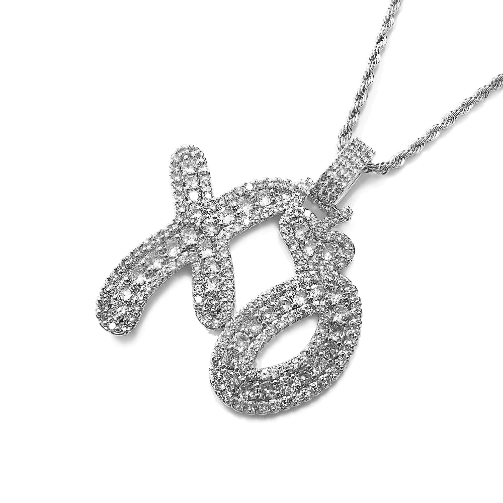 weeknd xo pendant necklace chain ifandco ben baller diamond vvs
