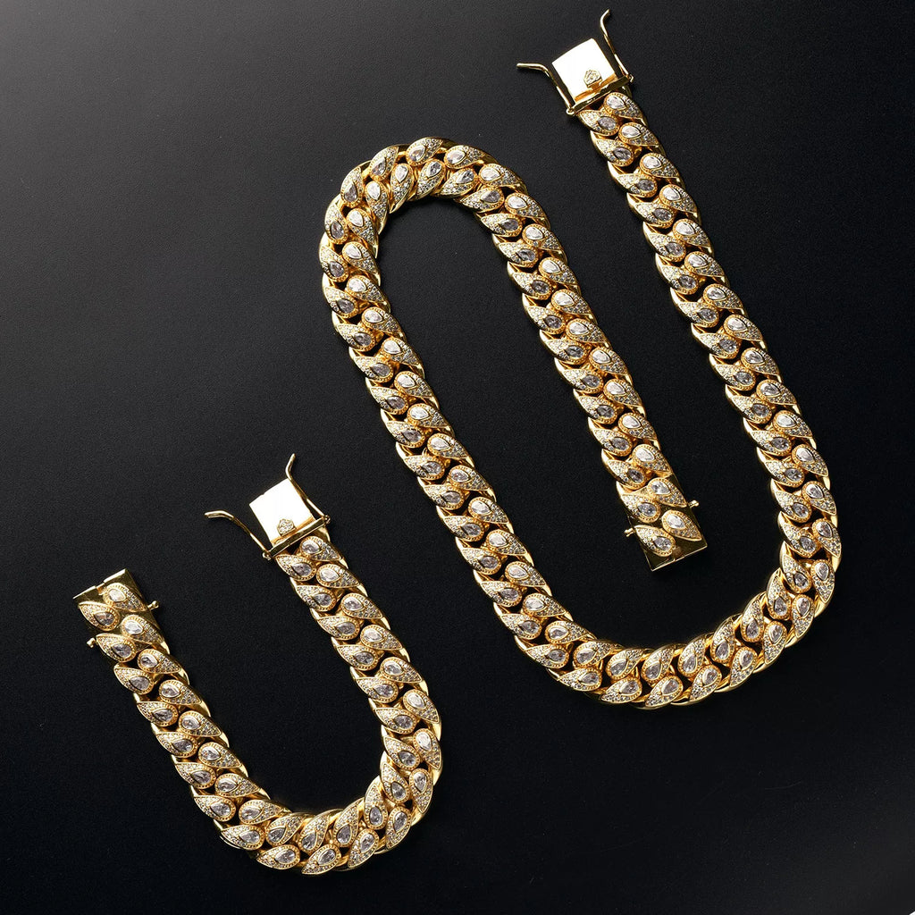 fully iced bandana cuban links diamond necklace chain blueface rapper custom jewelers Avianne