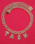 miami cuban links baguette custom a-z letter shopgld ifandco hip hop jewelery bracelet