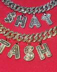 miami cuban links baguette custom a-z letter shopgld ifandco hip hop jewelery