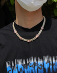 9mm miami cuban link butterfly choker diamond kylie jenner stormi travis scott