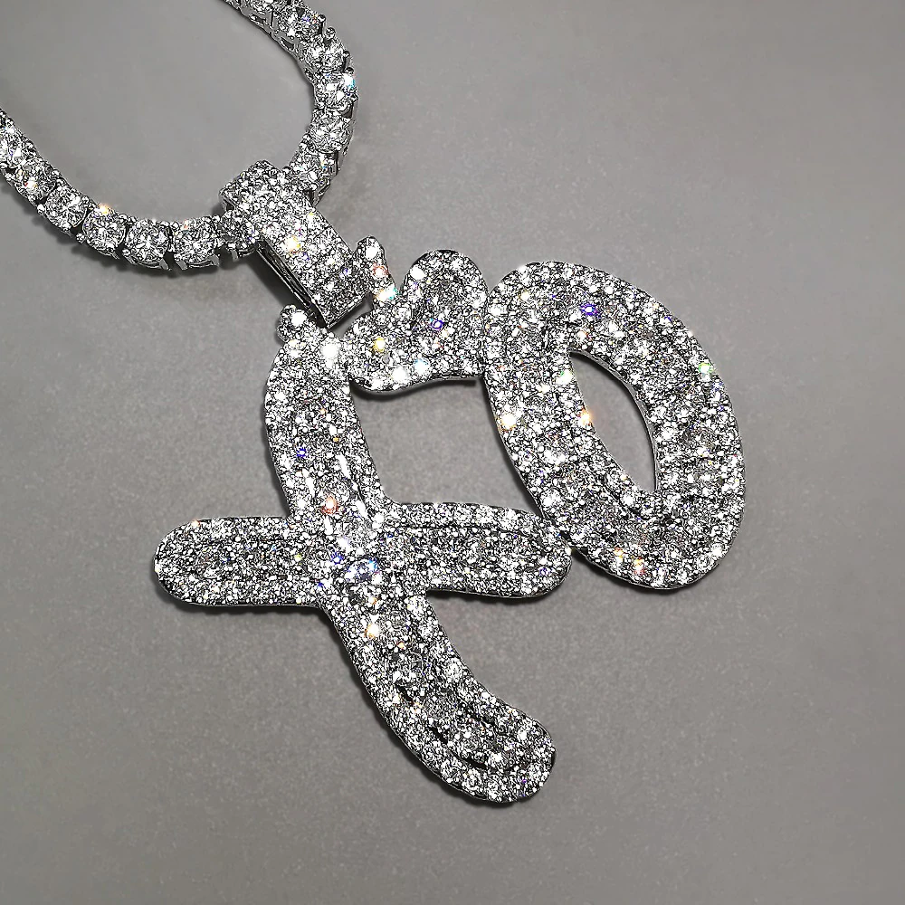 weeknd xo pendant necklace chain ifandco ben baller diamond vvs