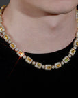 A$AP ROCKY tyler travis scott canary fully iced diamond necklace tennis links ifandco