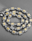 A$AP ROCKY tyler travis scott canary fully iced diamond necklace tennis links ifandco