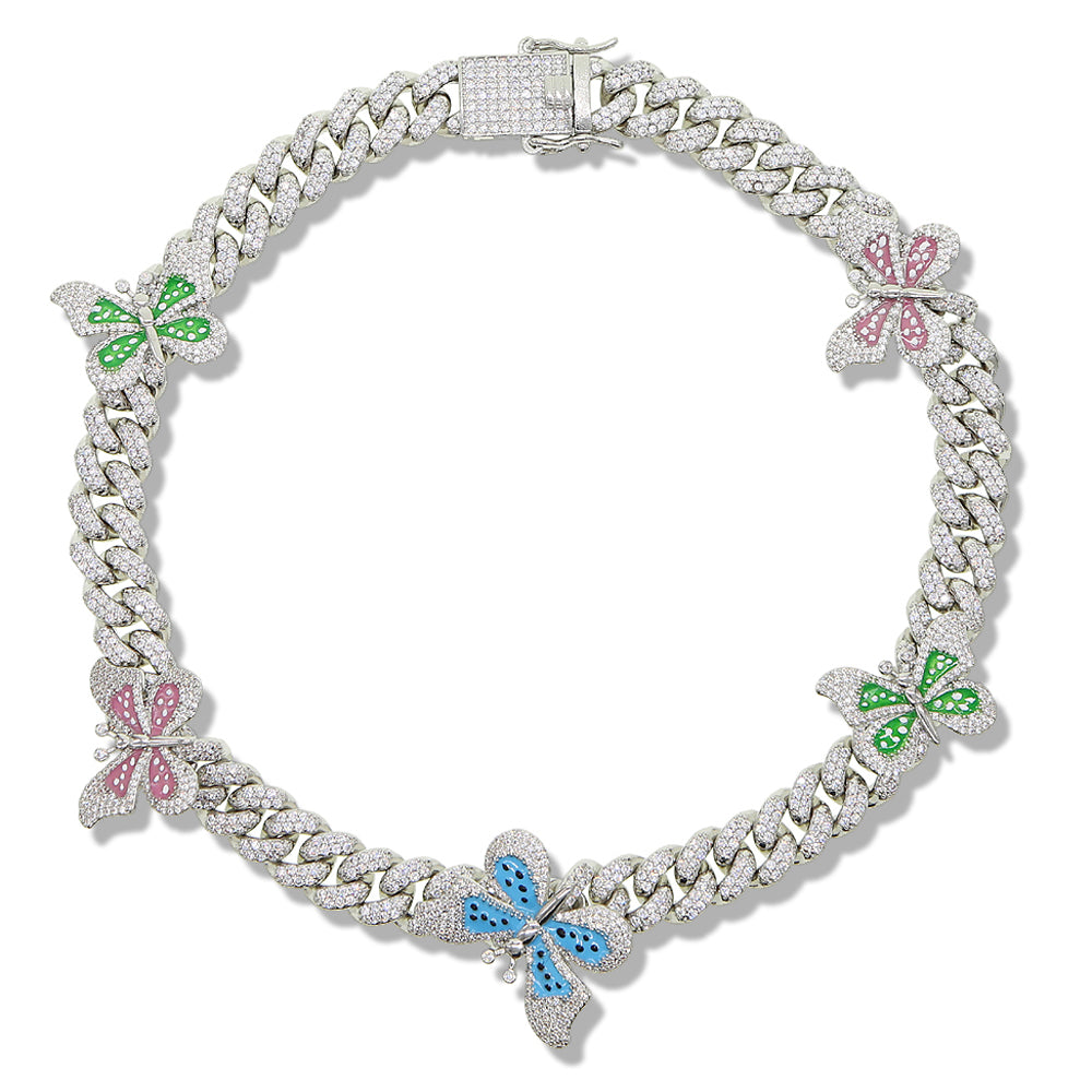 Multi colored cuban link Clearance