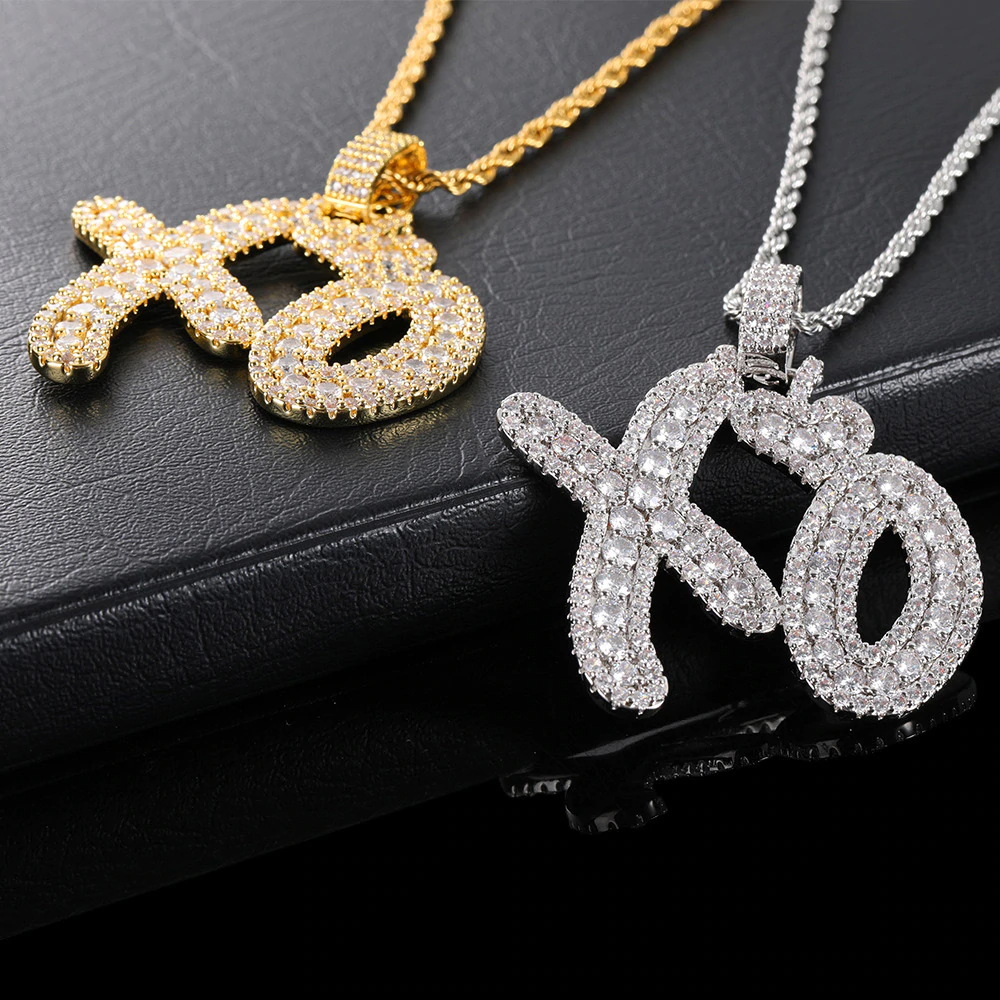 weeknd xo pendant necklace chain ifandco ben baller diamond vvs
