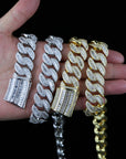 20mm baguette link necklacechain custom clasp white gold diamonds ifandco icebox asaprocky travis scott