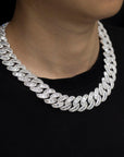 20mm baguette link necklacechain custom clasp white gold diamonds ifandco icebox asaprocky travis scott