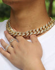 fully iced bandana cuban links diamond necklace chain blueface rapper custom jewelers Avianne