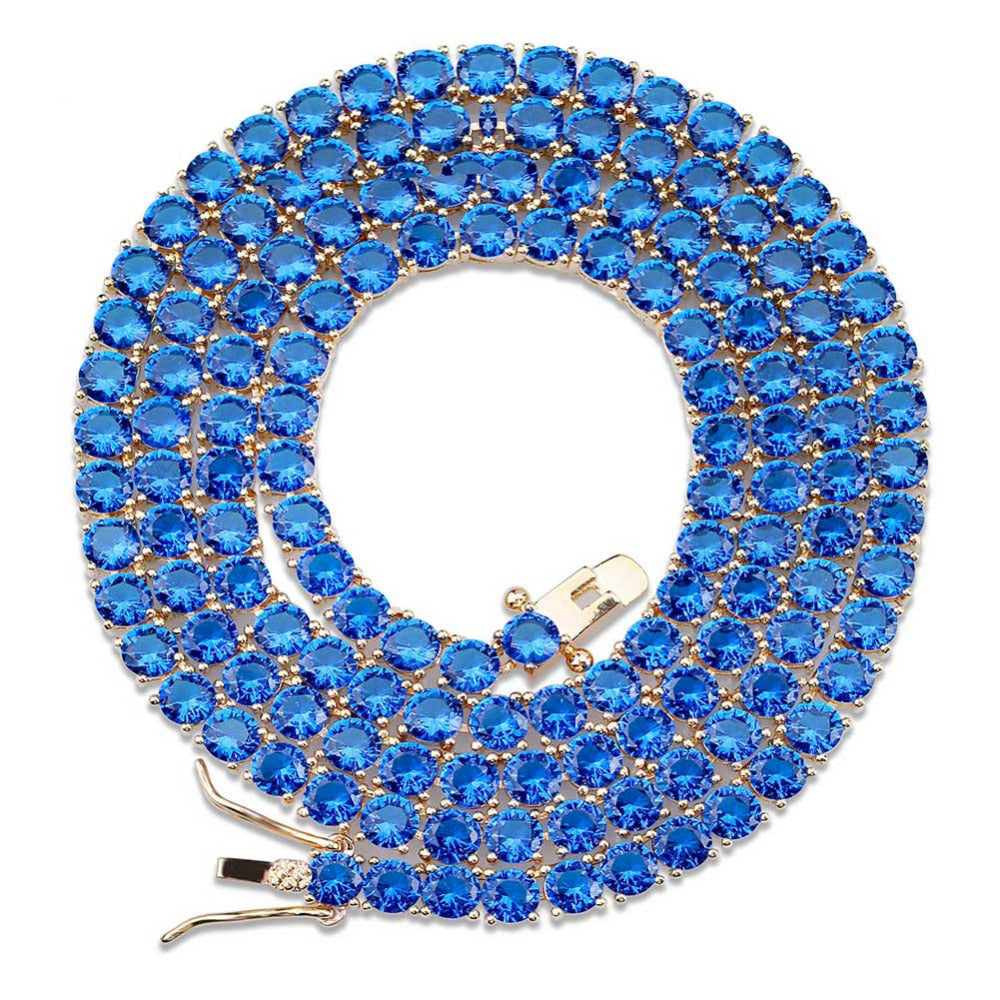 sapphire tennis link chain necklace bracelet vvs princess cut diamond shopgld yellow gold white gold