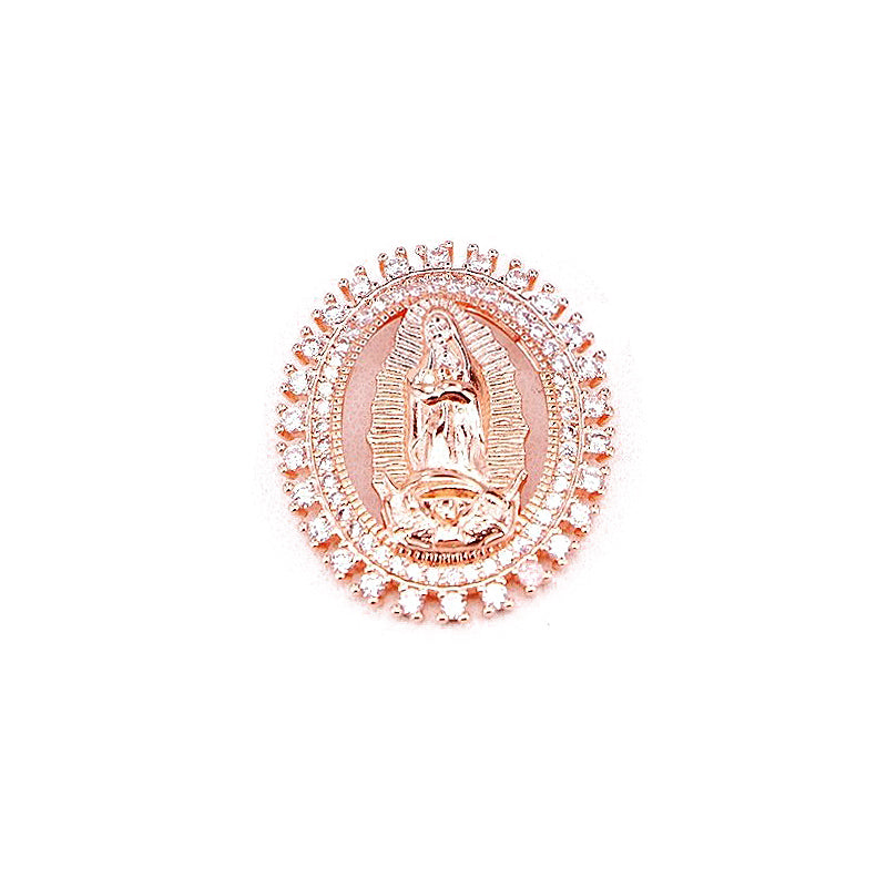 Virgin Mary Pendant Guadalupe Medallion Charm necklace chain vvs diamond ifandco
