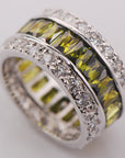 multicolored gemstone ring princess cut vvs affordable hip hop jewelry