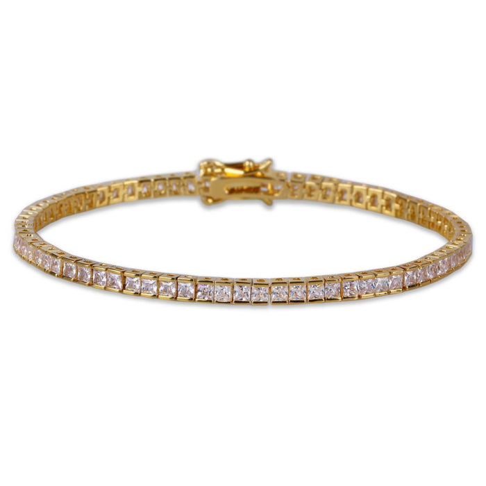 tennis link 4mm bracelet princess cut diamond chain bracelet shopgld 