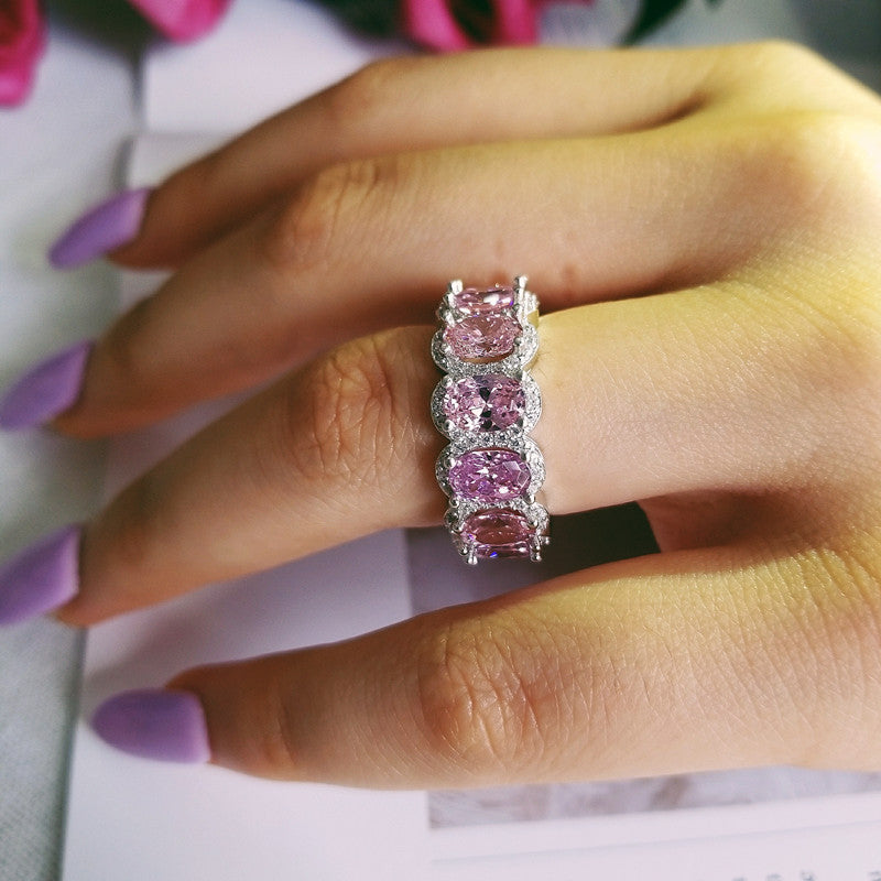 Kylie Jenner signature eternity band ring in oval kylie ring diamond