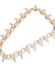 14k Spiked Choker Bike Chain LIL UZI VERT BENBALLER ifandco Fully Iced in White Diamonds