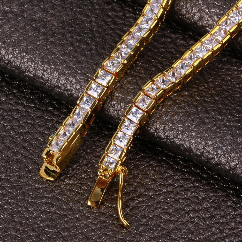 tennis link 4mm bracelet princess cut diamond chain bracelet shopgld 