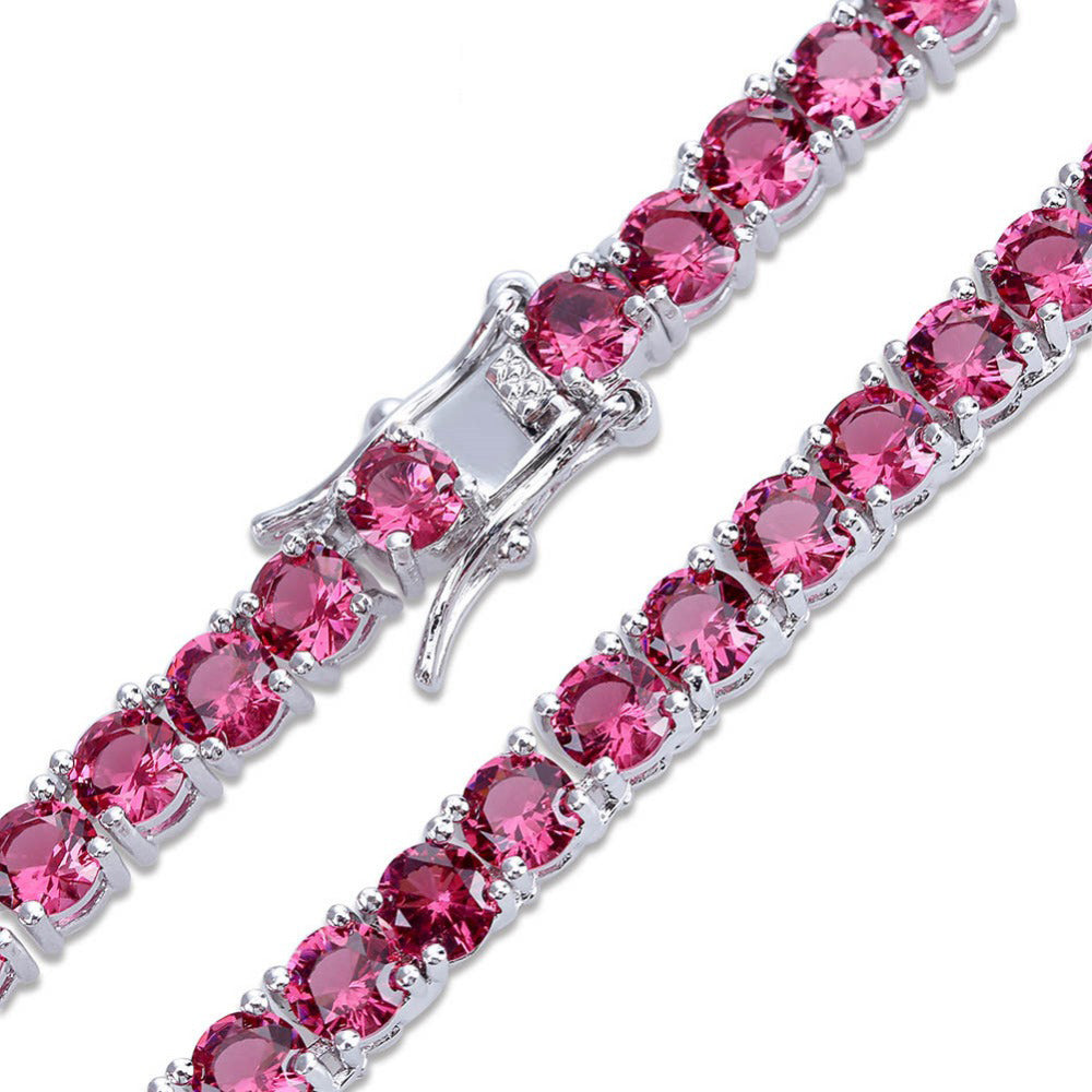 ruby tennis link chain necklace bracelet vvs princess cut diamond shopgld yellow gold white gold