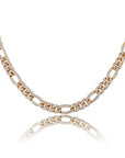 10mm Iced out Figaro chain Yellow gold cuban link chain ifandco shopgld