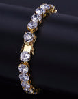 10mm tennis link chain bracelet diamond vvs yellow gold white gold ifandco shopgld