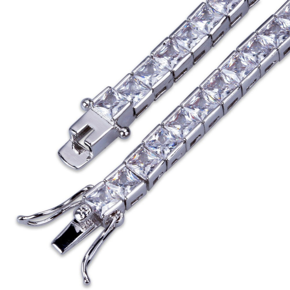 tennis link 4mm bracelet princess cut diamond chain bracelet shopgld 