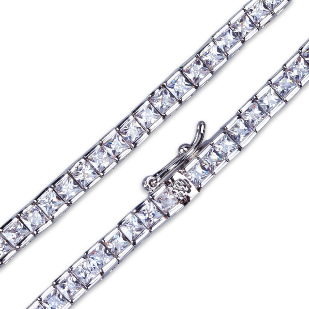 tennis link 4mm bracelet princess cut diamond chain bracelet shopgld 
