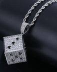 fully iced out dice diamond vvs pendant necklace chain jacob ifandco
