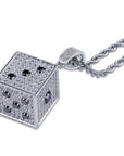 fully iced out dice diamond vvs pendant necklace chain jacob ifandco