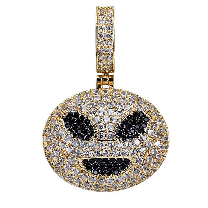 14K Gold Iced Alien Emoji pendant & necklace with free matching chain included