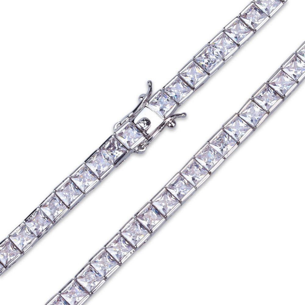 tennis link 4mm bracelet princess cut diamond chain bracelet shopgld 
