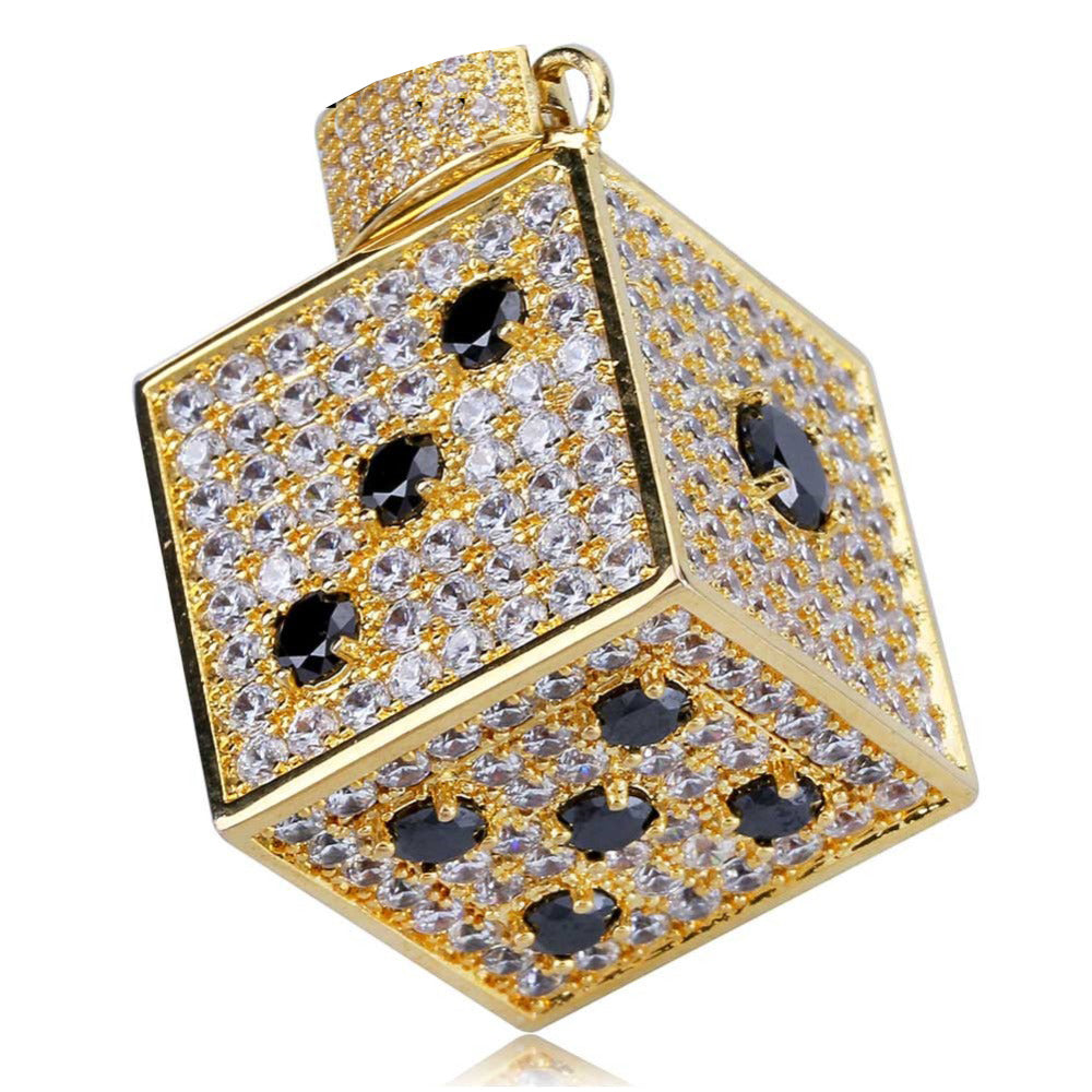 fully iced out dice diamond vvs pendant necklace chain jacob ifandco