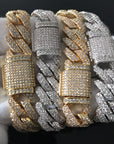 20mm curb cuban link three row highest quality gold diamond vvs ifandco icebox on lil uzi vert playvboi carti