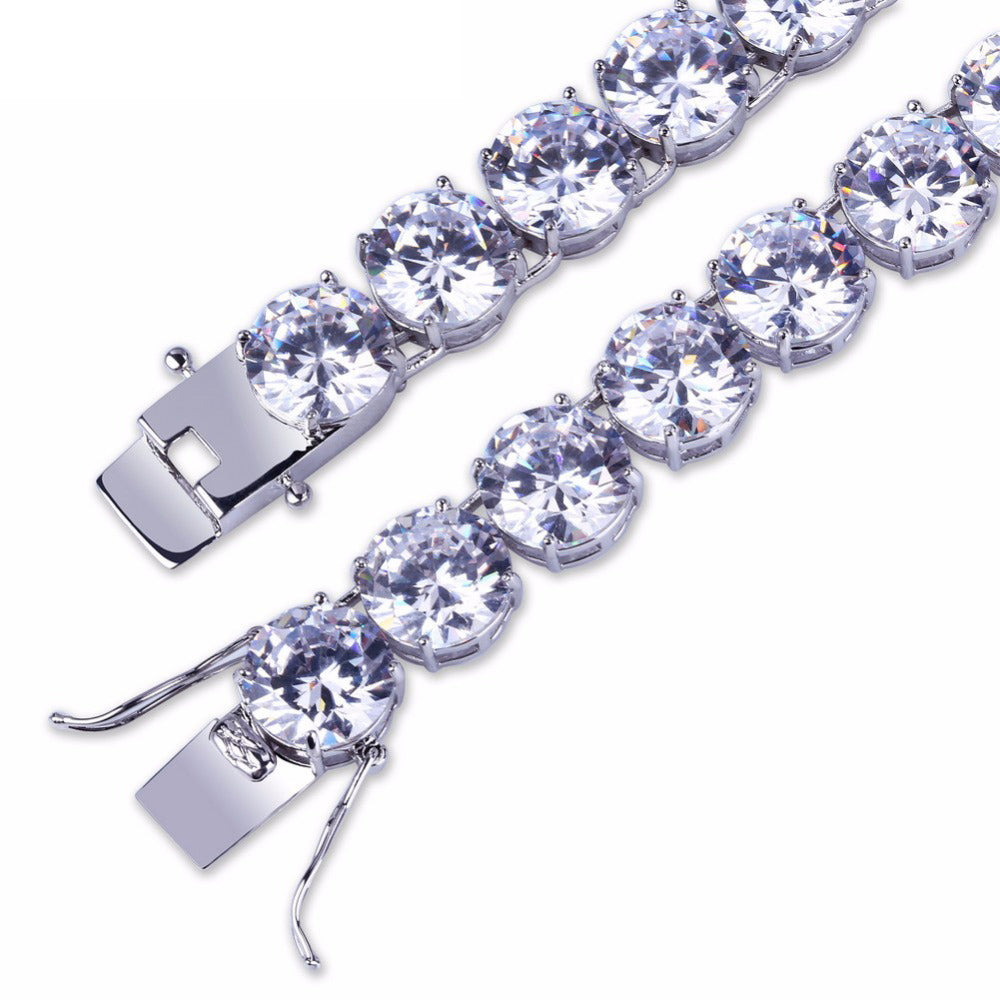 10mm tennis link chain bracelet diamond vvs yellow gold white gold ifandco shopgld