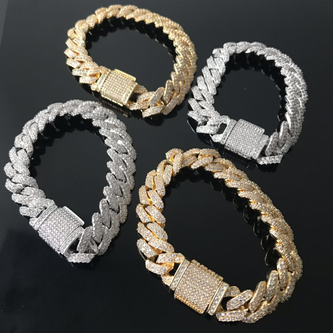 20mm curb cuban link three row highest quality gold diamond vvs ifandco icebox on lil uzi vert playvboi carti