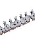 Custom Bubble Letters Initial A-Z Alphabet RED fire flame dripping cardi b drip drip diamond necklace 14K GOLD silver