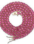 ruby tennis link chain necklace bracelet vvs princess cut diamond shopgld yellow gold white gold