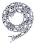 10mm Iced out Figaro chain White gold cuban link chain ifandco shopgld