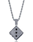 fully iced out dice diamond vvs pendant necklace chain jacob ifandco