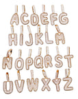 A-Z Small Bubble Letters Necklaces & Pendant Custom Name Charm For Men/Women Gold Silver Hip Hop Jewelry Cuban chain