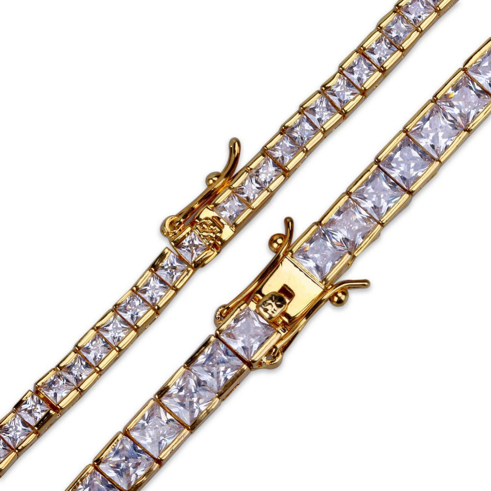 tennis link 4mm bracelet princess cut diamond chain bracelet shopgld 