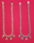 miami cuban links baguette custom a-z letter shopgld ifandco hip hop jewelery bracelet