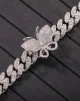 12mm miami cuban link butterfly choker diamond kylie jenner stormi playboi carti