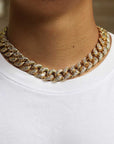 fully iced bandana cuban links diamond necklace chain blueface rapper custom jewelers Avianne