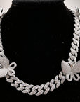 12mm miami cuban link butterfly choker diamond kylie jenner stormi playboi carti