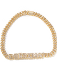 miami cuban links baguette custom a-z letter shopgld ifandco hip hop jewelery bracelet
