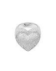 Fully iced 3D heart ring White Gold fashion nova shein coachella diamond ring hip hop jewelry rapper
