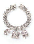 miami cuban links baguette custom a-z letter shopgld ifandco hip hop jewelery bracelet
