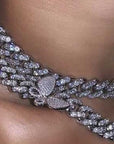 12mm miami cuban link butterfly choker diamond kylie jenner stormi playboi carti